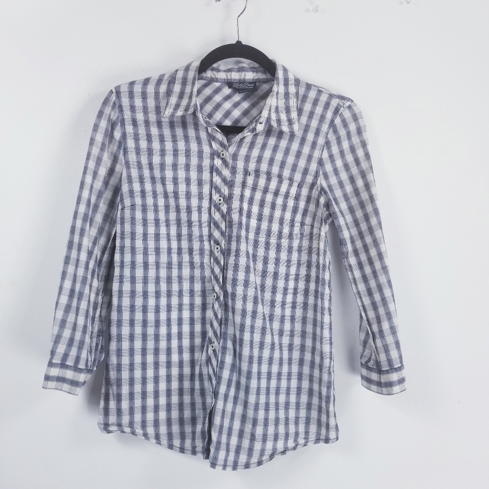 Lucky brand longsleeve button down top S plaid